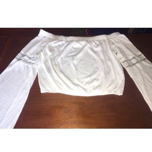 LA Hearts cropped lace top